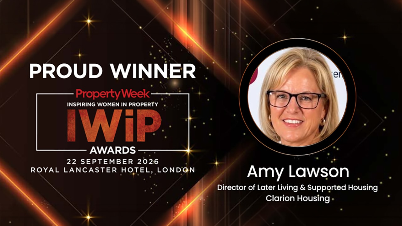 Woman of the Year Award at the Inspiring Women in Property Awards 2026, awarded to Amy Lawson, Director of Later Living & Supported Housing