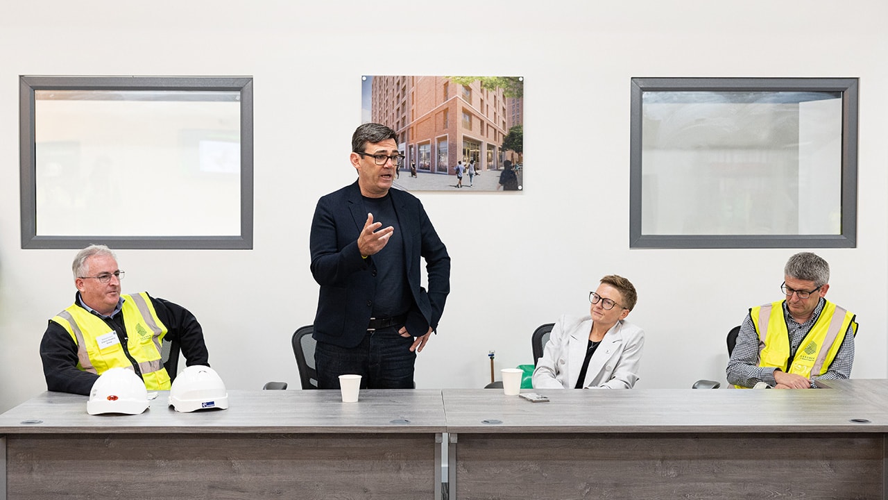 Clarion staff and stakeholders at the opening of Boddingtons brewery site