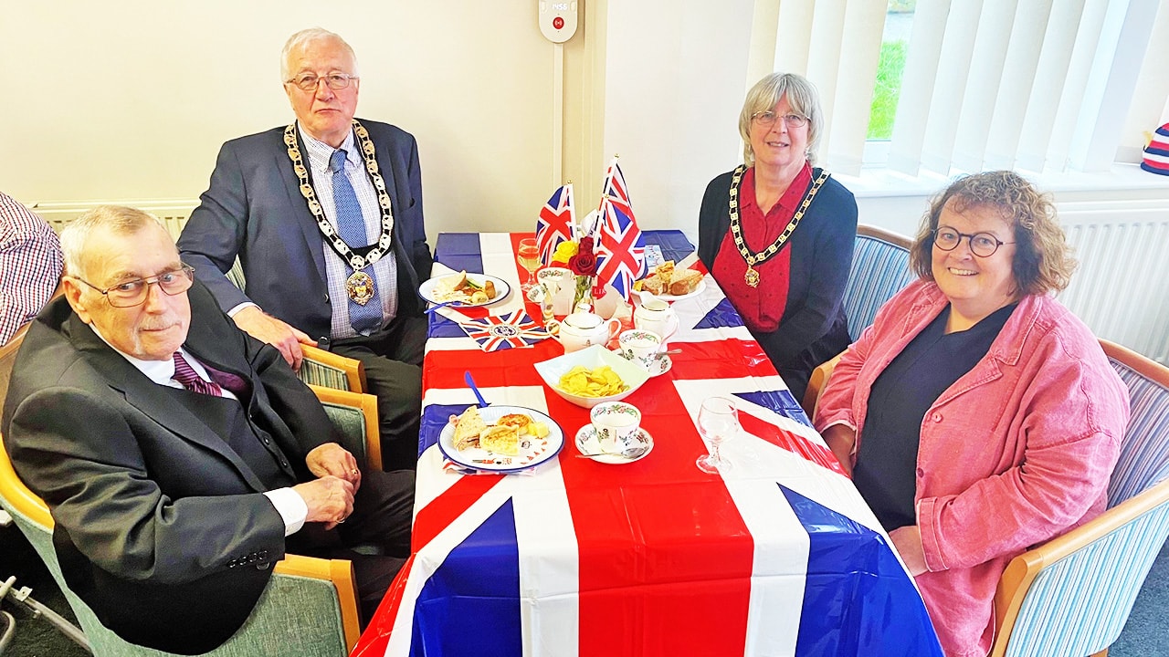 Clare Miller alongside Mayor of Hertsmere, Cllr John Graham