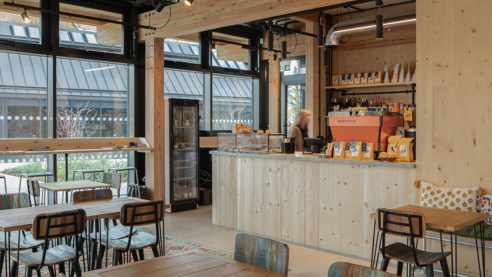 Inside a coffee shop 